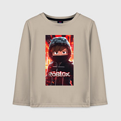 Детский лонгслив Roblox fire