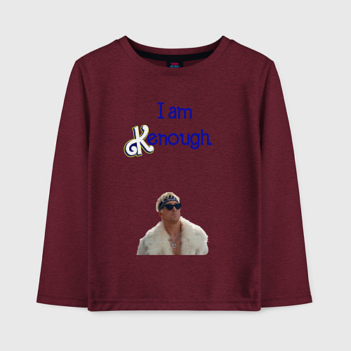 Детский лонгслив Im Kenough / Меланж-бордовый – фото 1
