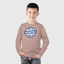 Лонгслив хлопковый детский Сделано в Армении, цвет: пыльно-розовый — фото 2