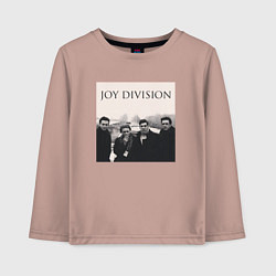 Лонгслив хлопковый детский Тру фанат Joy Division, цвет: пыльно-розовый