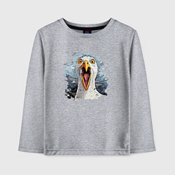 Детский лонгслив Чайка орет - морской принт