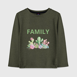 Детский лонгслив Колючая семейка