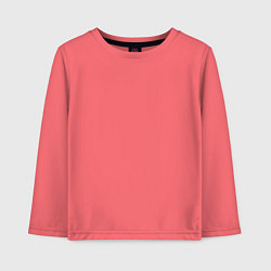 Лонгслив хлопковый детский Не беспокойтесь, я знаю каратэ, цвет: коралловый