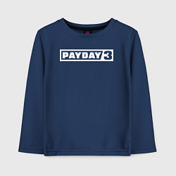 Лонгслив хлопковый детский Payday 3 logo, цвет: тёмно-синий