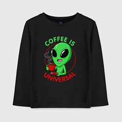 Детский лонгслив Coffee is universal