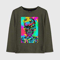 Детский лонгслив Cool skull - pop art - vogue