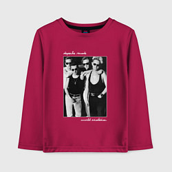 Лонгслив хлопковый детский Depeche Mode World Violation Tour - Band Design, цвет: маджента