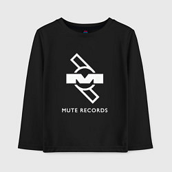 Лонгслив хлопковый детский Depeche Mode Mute Records Logo, цвет: черный