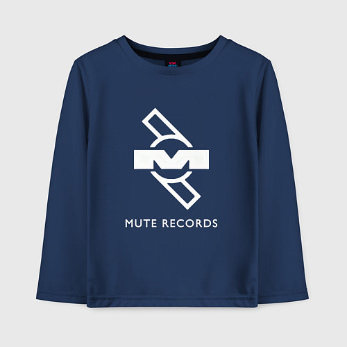 Детский лонгслив Depeche Mode Mute Records Logo / Тёмно-синий – фото 1