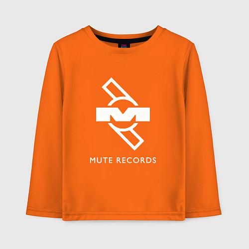 Детский лонгслив Depeche Mode Mute Records Logo / Оранжевый – фото 1