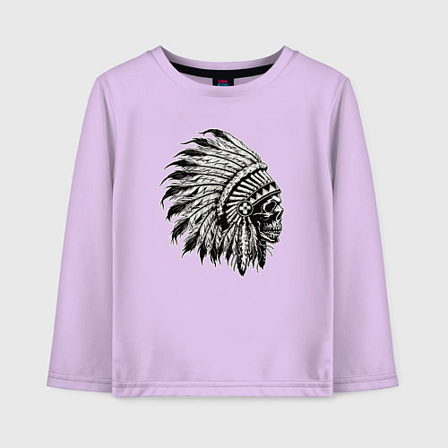 Детский лонгслив Индеец шаман / Лаванда – фото 1