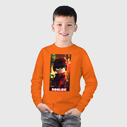 Лонгслив хлопковый детский Roblox game avatar, цвет: оранжевый — фото 2