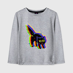 Лонгслив хлопковый детский Глюк кот - Technical Glitch, цвет: меланж