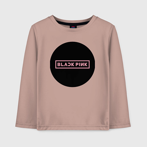 Детский лонгслив Black pink - logotype - group - South Korea / Пыльно-розовый – фото 1