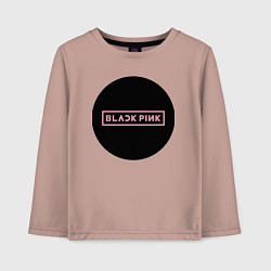 Детский лонгслив Black pink - logotype - group - South Korea