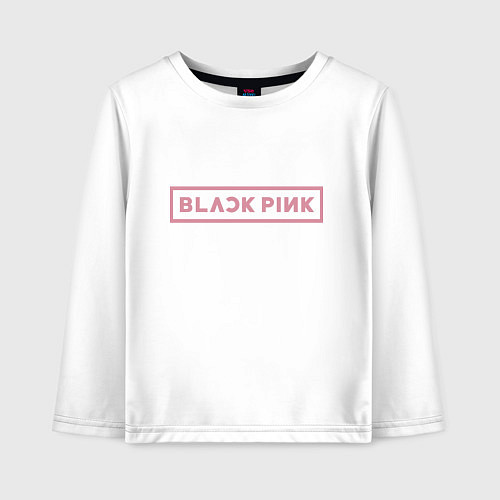 Детский лонгслив Black pink - logotype - South Korea / Белый – фото 1