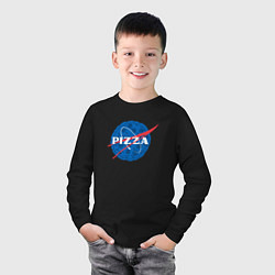 Лонгслив хлопковый детский Pizza x NASA, цвет: черный — фото 2