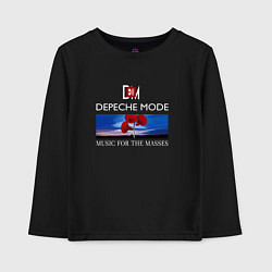 Лонгслив хлопковый детский Depeche Mode - Music for the Masses logo, цвет: черный
