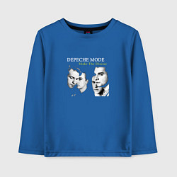 Лонгслив хлопковый детский Depeche Mode - Shake The Disease Faces, цвет: синий