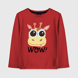 Детский лонгслив Wow giraffe