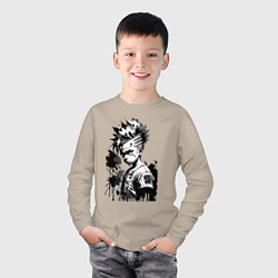 Лонгслив хлопковый детский Барт Симпсон - крутой чувак, цвет: миндальный — фото 2