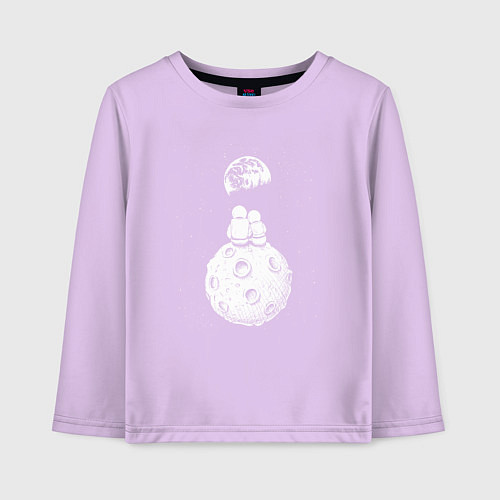 Детский лонгслив Love in space / Лаванда – фото 1