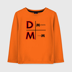Лонгслив хлопковый детский Depeche Mode - Memento Mori Logo, цвет: оранжевый