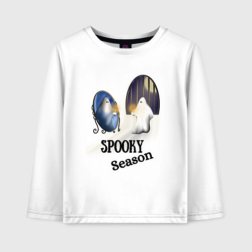 Детский лонгслив Spooky season / Белый – фото 1