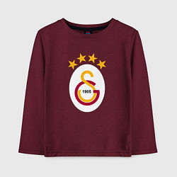 Лонгслив хлопковый детский Galatasaray fc sport, цвет: меланж-бордовый