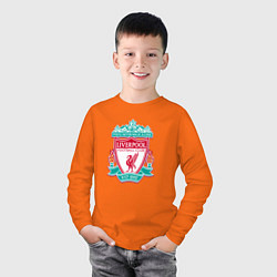 Лонгслив хлопковый детский Liverpool fc sport collection, цвет: оранжевый — фото 2
