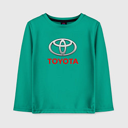 Лонгслив хлопковый детский Toyota sport auto brend, цвет: зеленый