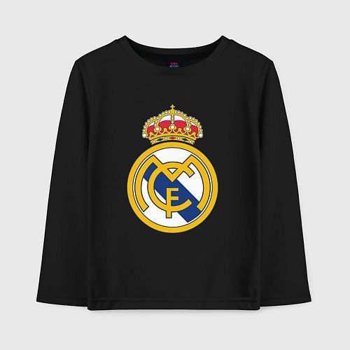 Детский лонгслив Real madrid fc sport / Черный – фото 1