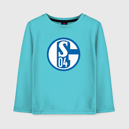 Детский лонгслив Schalke 04 fc club / Бирюзовый – фото 1