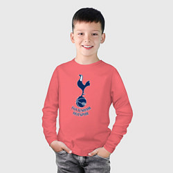 Лонгслив хлопковый детский Tottenham Hotspur fc sport, цвет: коралловый — фото 2