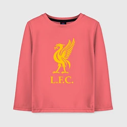 Лонгслив хлопковый детский Liverpool sport fc, цвет: коралловый