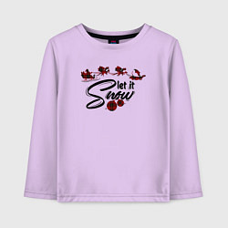 Лонгслив хлопковый детский Pajama pattern let it snow, цвет: лаванда