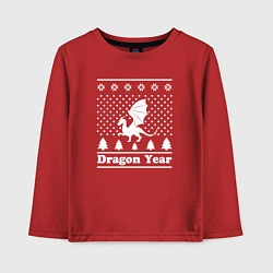 Лонгслив хлопковый детский Sweater dragon year, цвет: красный