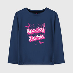 Лонгслив хлопковый детский Spooky Barbie, цвет: тёмно-синий