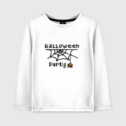 Детский лонгслив Halloween party паук с паутиной хэллоуин