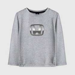 Лонгслив хлопковый детский Honda sport auto silver, цвет: меланж