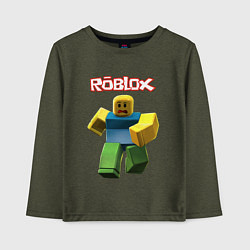 Детский лонгслив Roblox бегущий персонаж