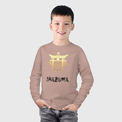 Лонгслив хлопковый детский Инадзума из Геншин Импакт, цвет: пыльно-розовый — фото 2
