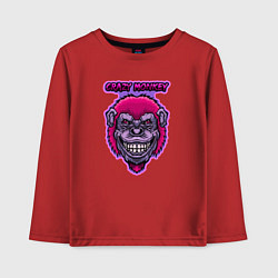 Лонгслив хлопковый детский Purple crazy monkey, цвет: красный