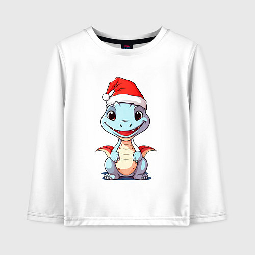 Детский лонгслив Дракон новый год / Белый – фото 1
