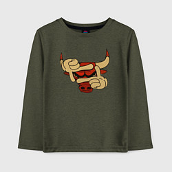 Детский лонгслив Бык в кадре