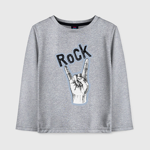 Детский лонгслив Рок стиль / Меланж – фото 1