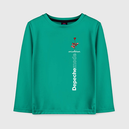 Детский лонгслив Depeche Mode - Violator роза / Зеленый – фото 1