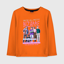 Лонгслив хлопковый детский Клуб Завтрак с цитатой из фильма, цвет: оранжевый