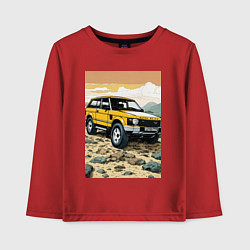 Лонгслив хлопковый детский Land Rover discovery, цвет: красный