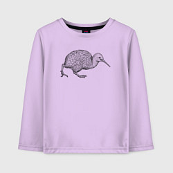 Детский лонгслив Птица киви спешит